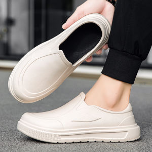 VMAL Men EVA Beach Shoes Chef Shoes Lightweight Waterproof Slip On Nursing Shoes Oil-proof Garden Shoes Non Slip for Kitchen 39-46