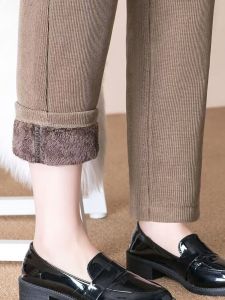 Thickened Fleece Womens Casual Pants Outerwear Winter New Style Harlan Loose Fit Mom Casual Pants Ladies Premium Fashion