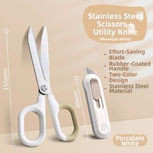 deli | Durable Stainless Steel Scissors Multi-purpose Household Office Crafting