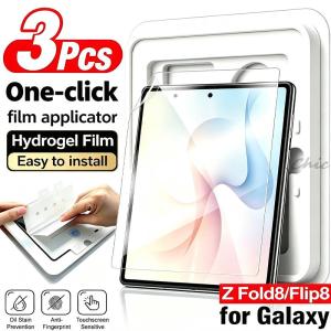 1/3Pcs For Samsung Z Flip 8 Fold 8 Ultra One-Click Install Hydrogel Film For Samsung Z Fold 6 5 7 Flip 7 5 6 HD Screen Protector