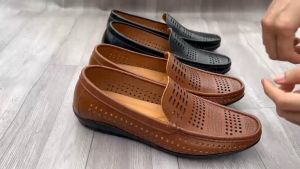 Giày RỌ - Giày Hè Nam Da Bò Thoáng Khí Mẫu Mới Cực Êm Chân ( Bảo Hành 1 Năm )
