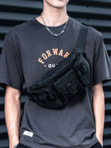 Mens Crossbody Sporty Phone Waist Bag Multi-Functional Casual Single Shoulder Bag Small Backpack for Leisure Activities