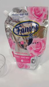 sku161 - Nước giặt xả Famos Nắng Xuân Nano bạc sạch nhanh khử mùi hương thơm dài lâu dành cho máy giặt cửa ngang và cửa trên