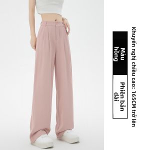 Quần ống đứng MiiOW màu đen cạp cao dáng dài thẳng phong cách công sở