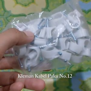 Kleman Kabel Paku no 12 Perbungkus