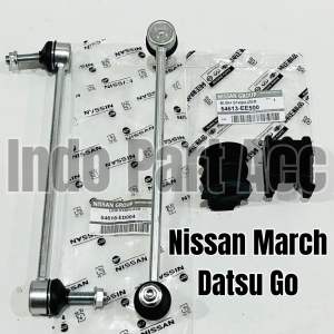 Link Stabilizer dan Karet Stabilizer Set kiri kanan Mobil Nissan March Datsun Go Original