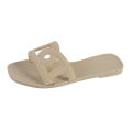 2020 New Hollow out Slip-On Slippers Women's Summer Flat Bottom Clog Shoes Pig Nose Shape Lazy Person Slippers Casual Style. 