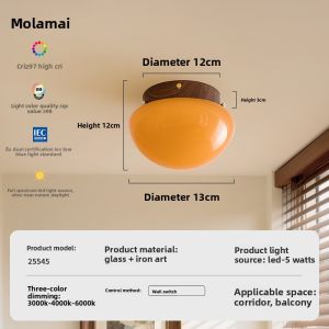 FANCY LAMP CLUB | Cream Vintage Style Ceiling Light Amber Color