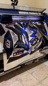 Decal CRF 150 Stiker Motor Honda crf150 fullbody hitam biru crome  D-I2-731 i2-1155 i2-1171