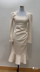 Elegant French Style Dress with Pearl Accent by Trendsetter Sunday