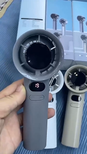 VIVOLILV 120ความเร็วปรับพัดลมไฟฟ้าแบบชาร์จไฟได้กีฬากลางแจ้งพัดลมเย็นแบบพกพาลมแรงพัดลมมือถือ LED จอแสดงผลดิจิตอลกลางแจ้งพัดลมมือที่มีประสิทธิภาพ