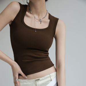 MiiOW | Strap Cotton Summer Vest Wide Straps Square Neck Design Conceal Underarm Fat