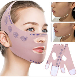 V-Line Face Lifting Bandage Instant Chin Cheek Lift Sharper Contour Breathable Adjustable Face Slimming Strap Visible Tightening