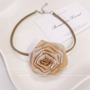 Rose Flower Design Choker Necklace