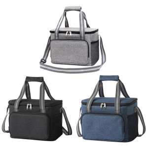 【Vodool】Insulated Lunch Bag Top-Handle Portable Lunch Box with Adjustable Strap Lunch Cooler Tote for Men & Women