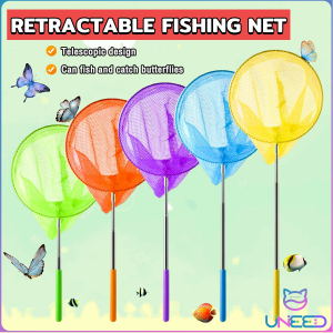 Need Children Butterfly Catch Net Stainless Steel Telescopic Fishing Net Colorful Nets