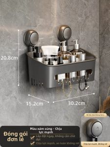 TAILI | Kệ Lưu Trữ Phòng Tắm Gắn Tường Bằng Hút Chân Không