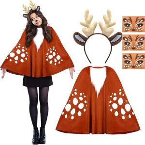 [Midnight store] Christmas jungle elk cape cosplay outfit source directly for Halloween cute dress up performance
