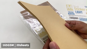 Magic photo A4 Size Quaff Kraft Sticker Paper Dark/Light 165gsm Inkjet Sticker Paper for Labelling 20sheets/pack