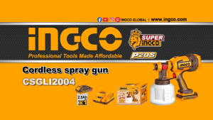INGCO 20V LI-ION SPRAY GUN | MAX VISCOSITY 120DIN | CSGLI20042 CSGLI2004