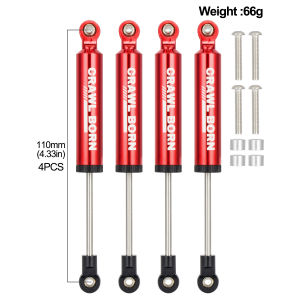 4PCS Metal Built-in Spring Shock Absorber 70/80/90/100/110mm for 1/10 RC Crawler Car Axial SCX10 TRX4 D90 Redcat 90046 Capra