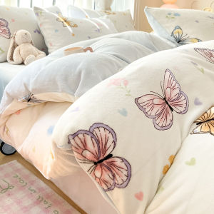 Yuzhaolin | Cute Flannel Soft Bedding Set For Winter