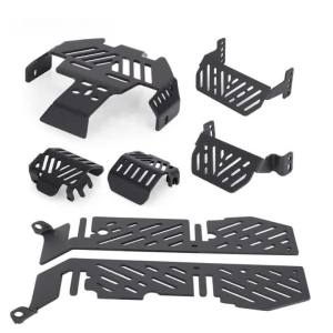 Stainless Steel Chassis Skid Sliders Diff Protection Front Rear Bumper Skid Guard for TRX4 Bronco Defender TRX6