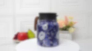 Vintage Floral Tea Thermos 1000ml Stainless Steel Tea Kettle Drip-Proof Tea Pot With Tea Infuser Mini Thermo Coffee Pot