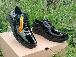 TERBARU-sepatu PDH SOL datar/kantoran kulit kilap