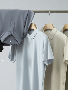 เสื้อยืดคอโปโลแขนสั้นผู้ชายแบบสวมหัวทรงปกติ ทรงหลวม ทรงหลวม ทรงลำลอง ทรงหลวม สไตล์ยุโรป ทรงหลวม ฤดูร้อน