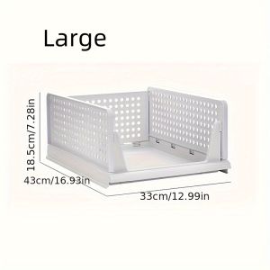 1pc/wardrobe layered storage basket pull-out clothes cabinet storage box clothing drawer-type organizing box