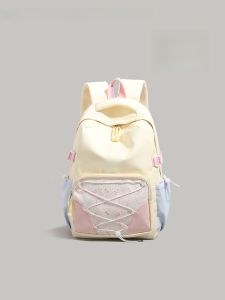 UR Design Color Block Large Capacity Shoulder Bag Womens Fashionable Summer Trendy Handbag Durable Nylon Casual Backpack