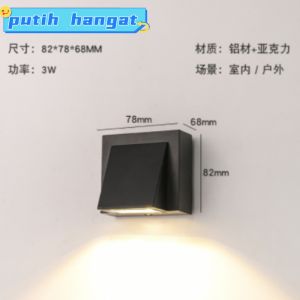Lampu Dinding LED Dekorasi Rumah Outdoor Waterproof 3W // 5W - Warm White