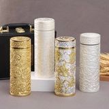 High-End Snowflake Silver Inner Tank Mens Silver Cup Thermal Cup Chinese Style Straight Body Cup Universal for Business Use