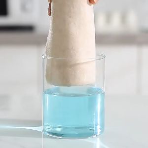 25X25CM Loofah Dishwashing Cloth  Non Stick Oil Dishcloth Loofah Rag Absorbent Microfiber Cleaning Cloth Kitchen Dish Washing Towel Oil Removal Dishwashing Cloth