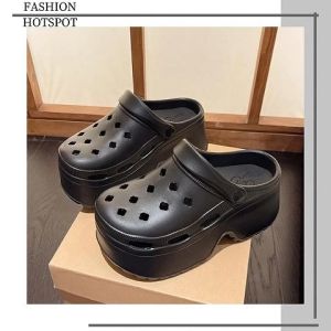 QDshop รุ่นใหม่มาแรง  รองเท้าแตะแฟชั่นแบบสวมหัวโต มาพร้อมสายรัดส้น ทรงสวย ใส่สบาบย พื้นหนาถึง 7 เซน บอกเลยว่าห้ามพลาด รีบมาตำเลยค้าบ