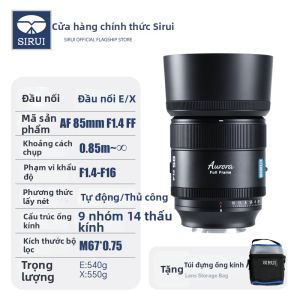 SIRUI | Ống kính khẩu độ lớn Full Frame tự động lấy nét cho Sony Panasonic 35mm F1.4