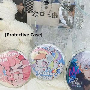 Barbie Protection Case Pendant Translucent round Badge Self-sealing Bag 75mm Barbecue Periphery Millet Storage Cover