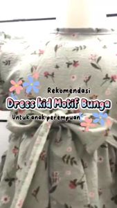 DRESS KID ANAK MOTIF BUNGA TANGAN KUPU UKURAN S M L UNTUK ANAK 6 BULANAN - 2TAHUNAN