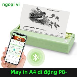 Peripage P8 A4 Máy In Nhiệt Mini Di Động Bluetooth Không Dây Kết Nối Bluetooth Di Động Máy In Tài Liệu Cho PDF Excel