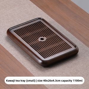 SHANGYANFANG | High-Quality Ebony Tea Tray with Water Storage and Drainage Function