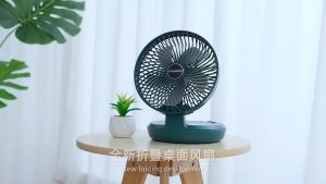USB Desk Fan with LED Light 360° Rotation & 2 Speeds - Stay Cool & Bright