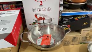 Chảo Inox 304 cao cấp 3 Lớp Đáy Liền Elmich Trimax hàng chính hãng bảo hành 5 năm size 26cm/28cm/30cm