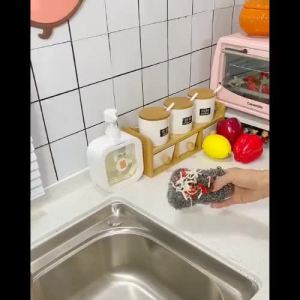 Set 1 Đôi Găng Tay Dây Thép Rửa Chén Chống Nước Bền Bỉ Cách Nhiệt Dày Dặn Dùng Cho Nhà Bếp Loại Bỏ Rỉ Sét Vết Bẩn ALLIN