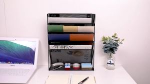 Wall File Holder 6 Layer Hanging Document Holder Desk Organizer Supplies Paper Mails Storage Box Wall Mounted Storage Box for Office Home