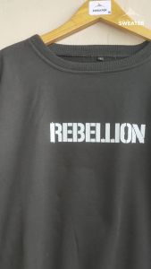 KAMPUNG SWEATER Sweater Oblong Crewneck Rebellion (Sablon DTF) All Fit L (Pria & Wanita)