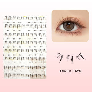 Self Adhesive Brown Down Eyelash Cluster Lashes No Glue Individual Lashes Soft Idol Lash Clusters Self AdhesiveLow Lashes