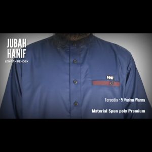 Gamis Jubah Arabi Pakaian Pria Gamis Jubah HANIF AL ISRA Pria Lengan Pendek Putih Premium SIZE S-3XL