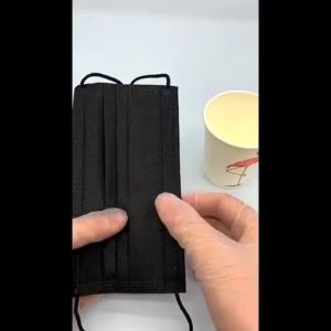 MASKER EARLOOP HITAM TALI DI KUPING MASKER BLACK EDITION