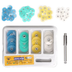 40Pcs/Box Dental Polishing Discs Kit RA Shank Holding Rod Mandrel Soflex Flexi Disc Teeth Whitening Dentistry Tools